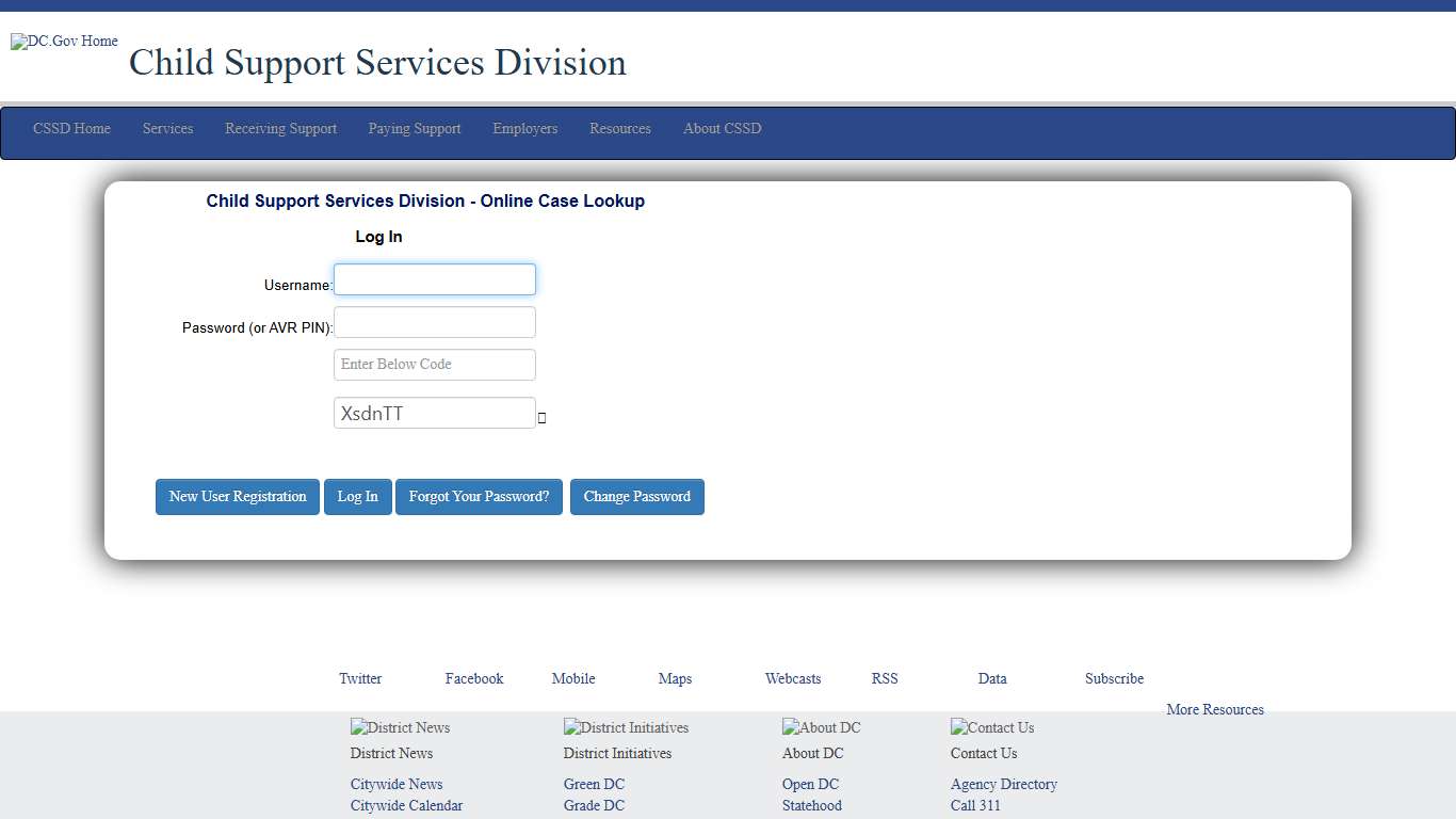 CSSD Online Case Lookup